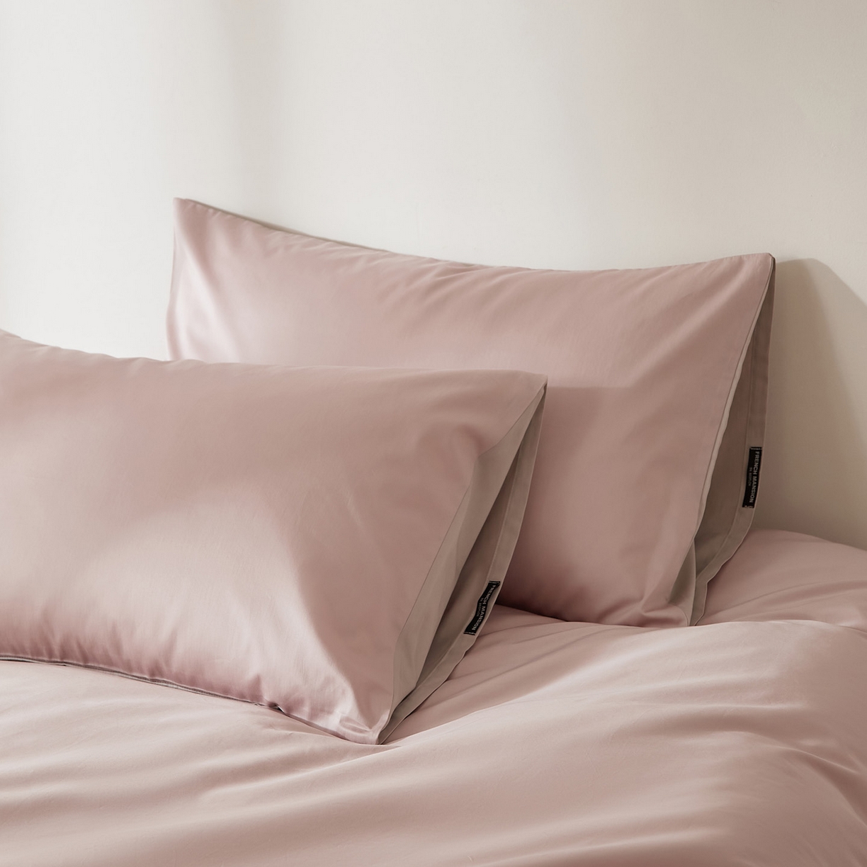 91家纺网 家纺一手货源 找家纺 EH家居 2026新款长绒棉安缦之境单品系列单枕套 AB版-安缦之境-洋气粉灰