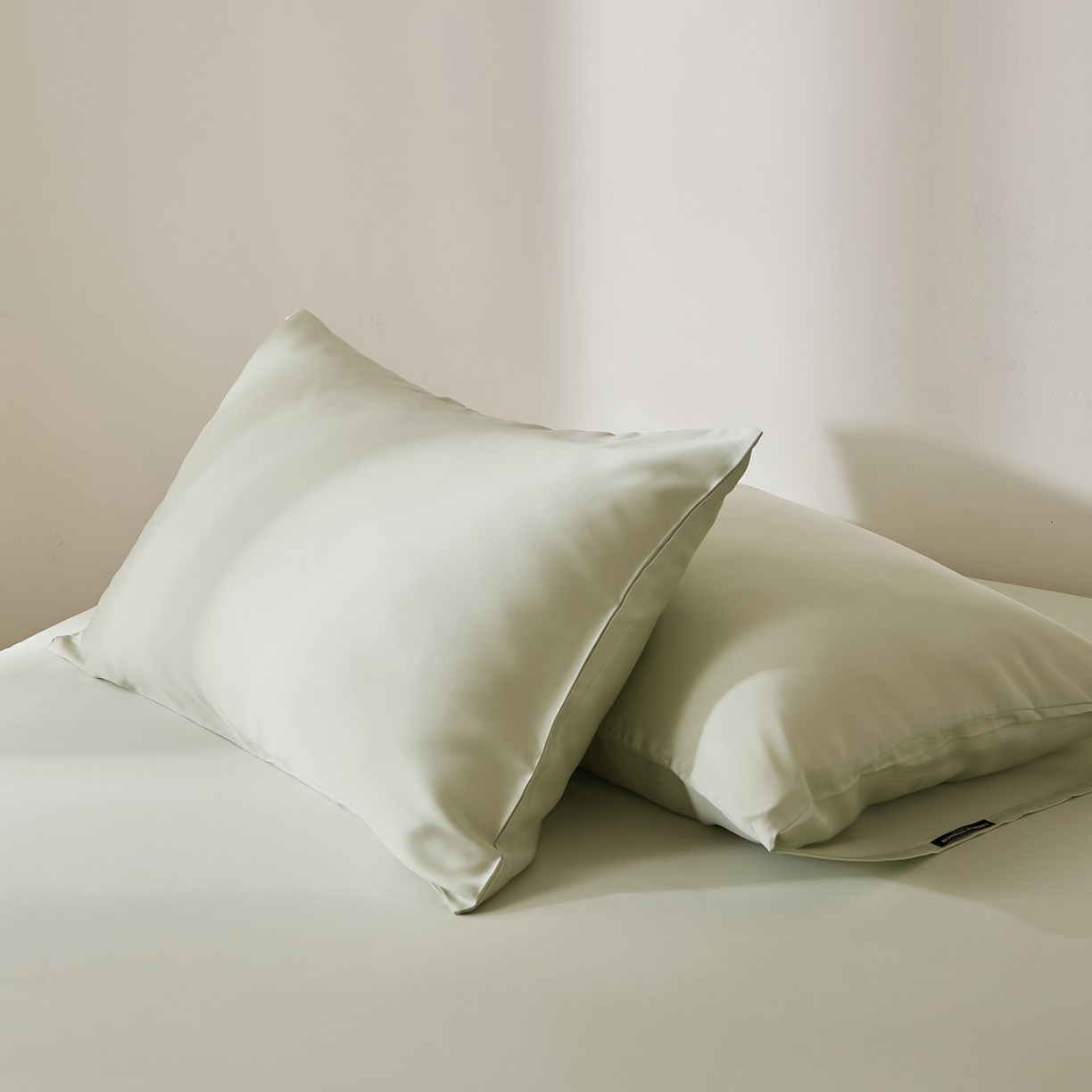 91家纺网 家纺一手货源 找家纺 EH家居 2026新款长绒棉安缦之境单品系列单枕套 AA版-安缦之境-烟雨青