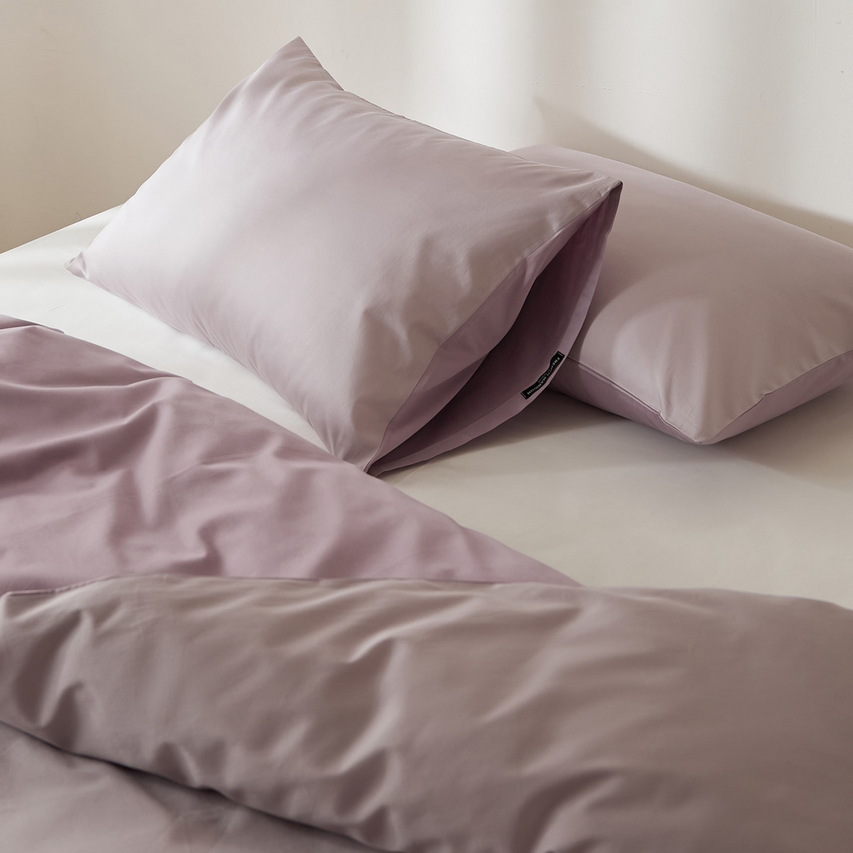 91家纺网 家纺一手货源 找家纺 EH家居 2026新款长绒棉安缦之境单品系列单枕套 AB版-安缦之境-蔓越莓紫