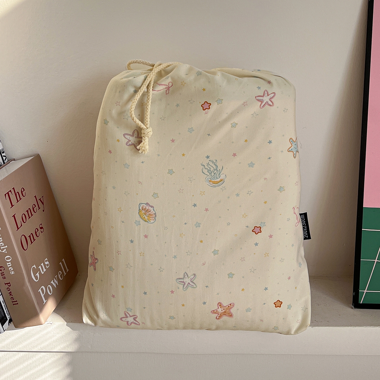 91家纺网 家纺一手货源 找家纺 水墨江南 2026新款加厚仿棉古法水洗棉小布袋款印花四件套 海底乐园