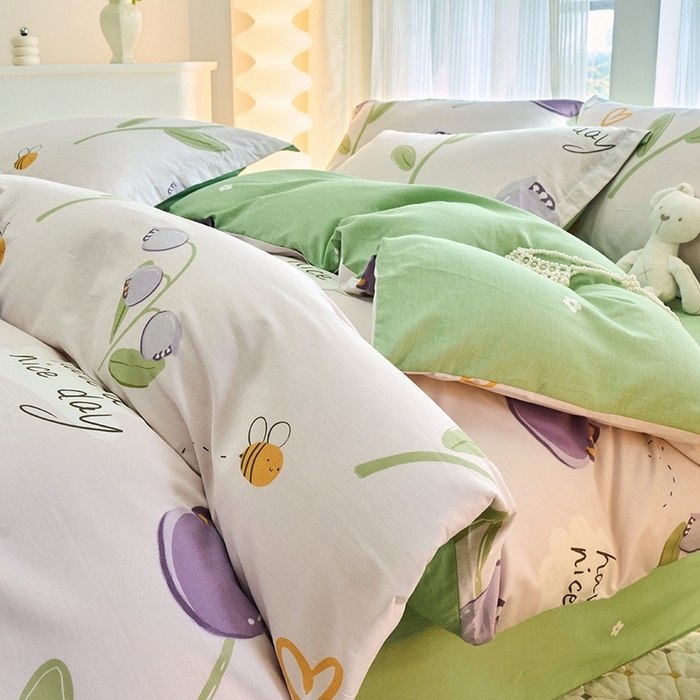 91家纺网 家纺一手货源 找家纺 （总）珂博家纺 2024新款轻柔感全棉印花纯棉四件套