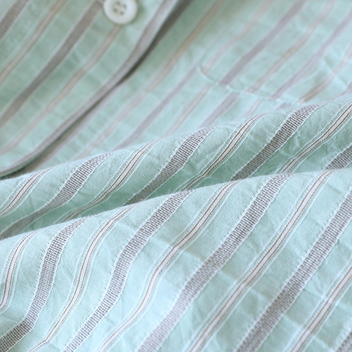 91家纺网 家纺一手货源 找家纺 洛兰沙家居馆 2025新款云涧全棉女士家居服七分袖九分裤套装夏季薄款睡衣宽松休闲简约风 云涧绿色