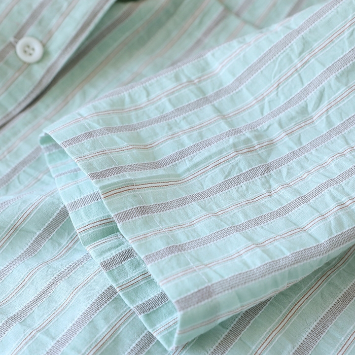 91家纺网 家纺一手货源 找家纺 洛兰沙家居馆 2025新款云涧全棉女士家居服七分袖九分裤套装夏季薄款睡衣宽松休闲简约风 云涧绿色