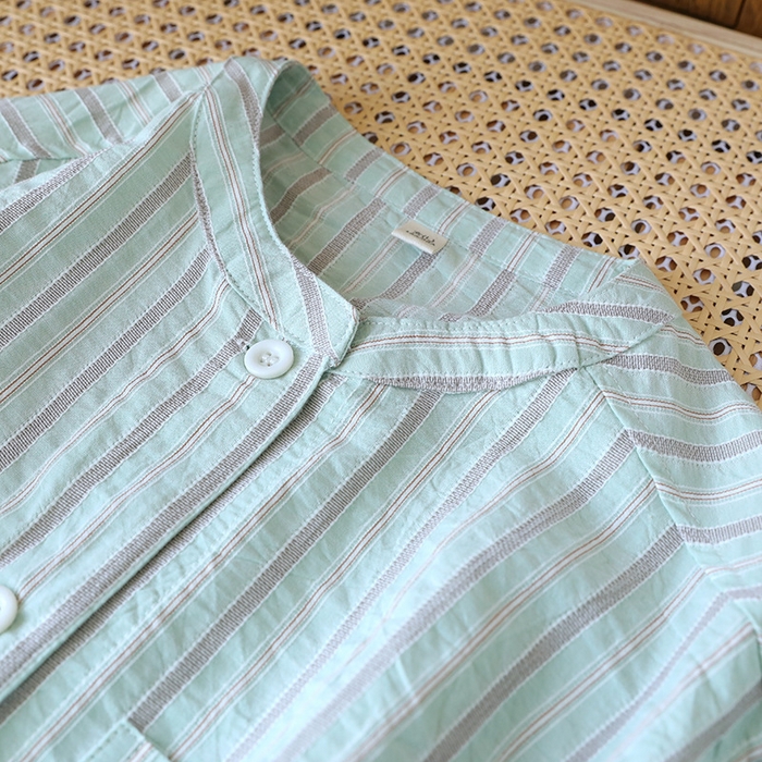 91家纺网 家纺一手货源 找家纺 洛兰沙家居馆 2025新款云涧全棉女士家居服七分袖九分裤套装夏季薄款睡衣宽松休闲简约风 云涧绿色