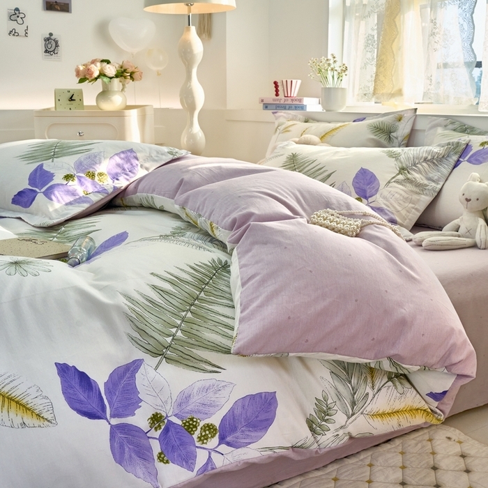 91家纺网 家纺一手货源 找家纺 （总）珂博家纺 2025新款12868全棉纯棉小清新印花四件套