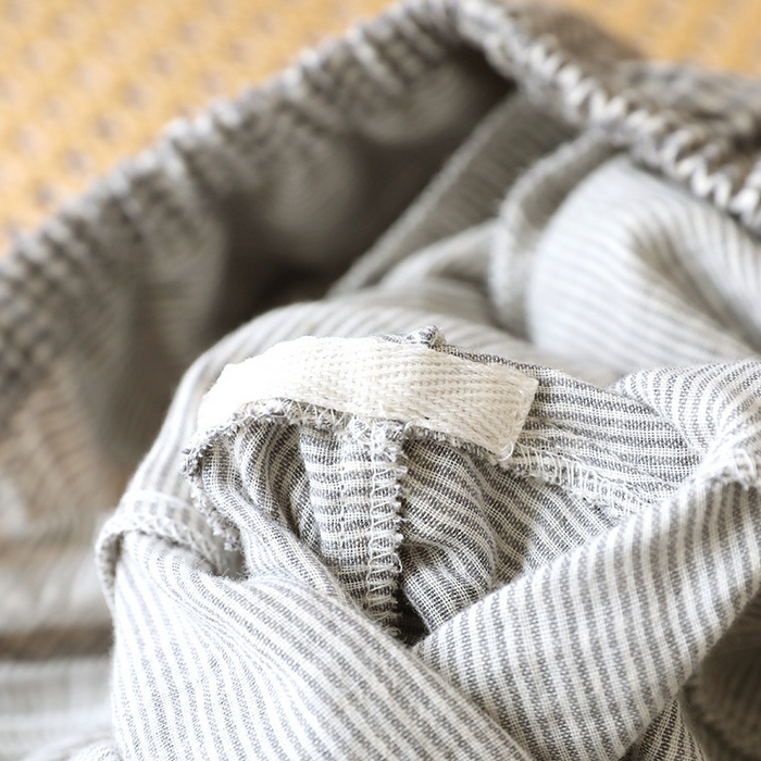 91家纺网 家纺一手货源 找家纺 （总）洛兰沙家居馆 2025新款温澜男士纯棉双层色织棉纱家居服睡衣圆领简约格子透气长袖长裤套