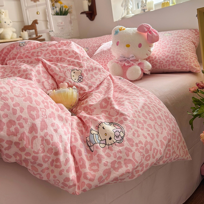 91家纺网 家纺一手货源 找家纺 总-金梦拉 2026新款春夏古法水洗仿棉砂洗云小棉小布袋四件套