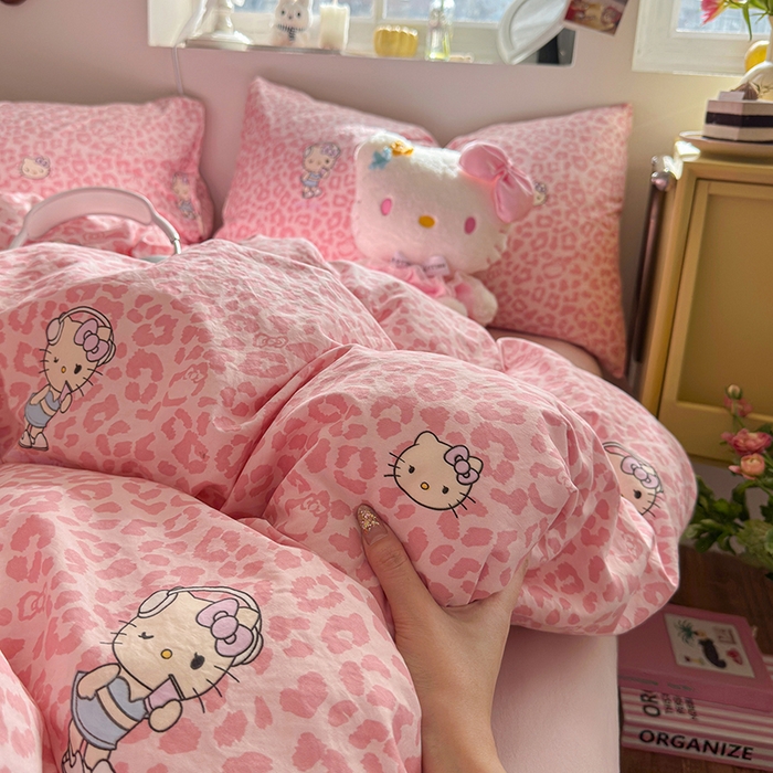 91家纺网 家纺一手货源 找家纺 总-金梦拉 2026新款春夏古法水洗仿棉砂洗云小棉小布袋四件套