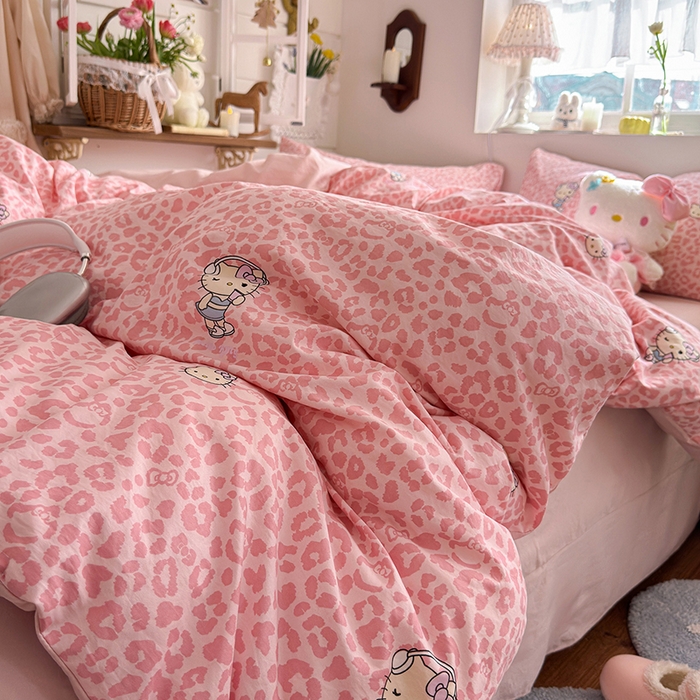 91家纺网 家纺一手货源 找家纺 总-金梦拉 2026新款春夏古法水洗仿棉砂洗云小棉小布袋四件套