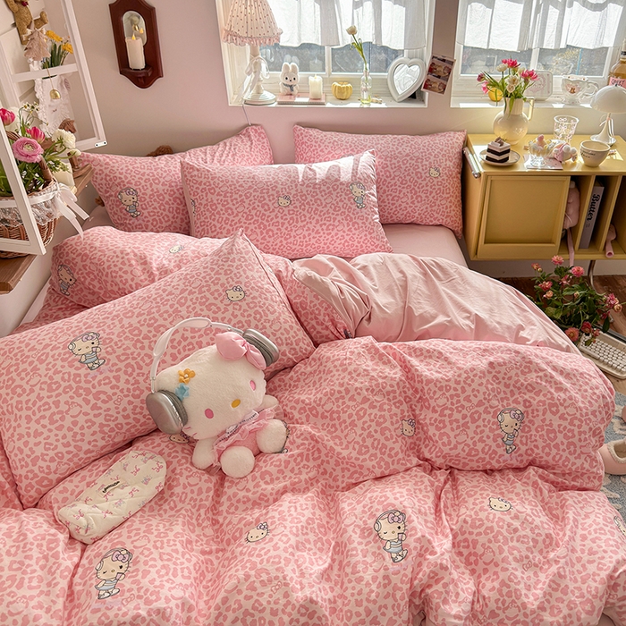 91家纺网 家纺一手货源 找家纺 总-金梦拉 2026新款春夏古法水洗仿棉砂洗云小棉小布袋四件套