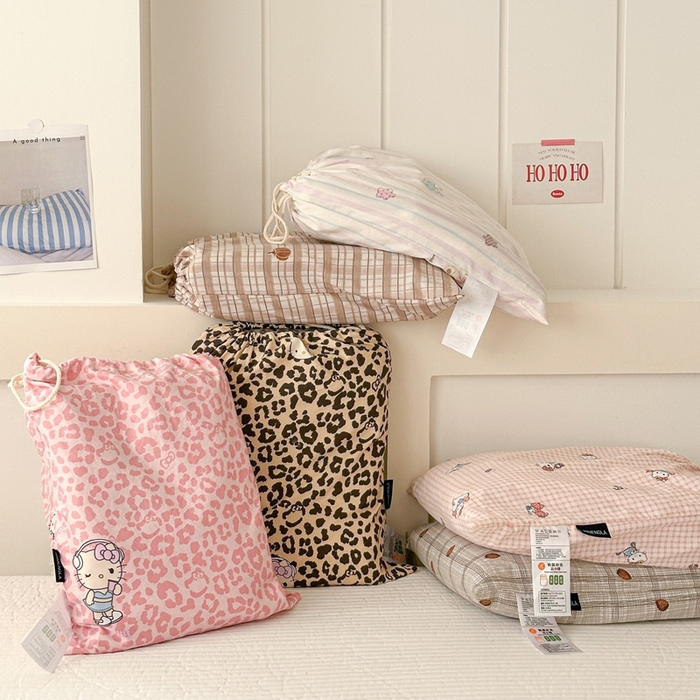 91家纺网 家纺一手货源 找家纺 总-金梦拉 2026新款春夏古法水洗仿棉砂洗云小棉小布袋四件套