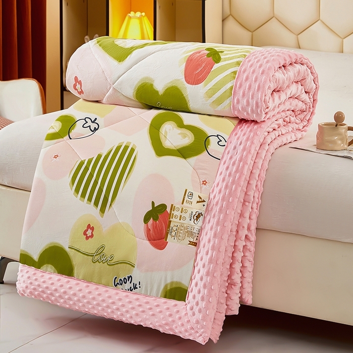 91家纺网 家纺一手货源 找家纺 （总）蔻之羽 （全年现货）2026年新款豆豆被春秋被夏被加厚冬被空调被四季绒被子