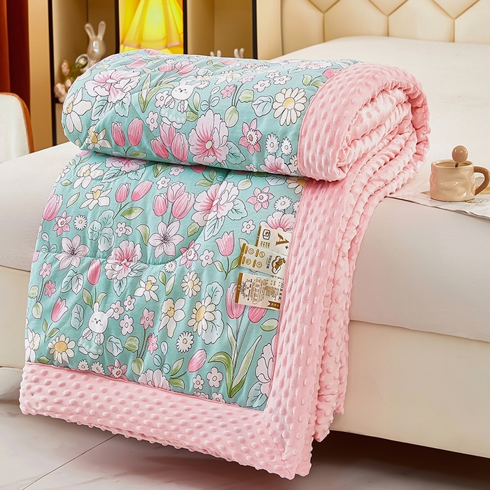 91家纺网 家纺一手货源 找家纺 （总）蔻之羽 （全年现货）2026年新款豆豆被春秋被夏被加厚冬被空调被四季绒被子