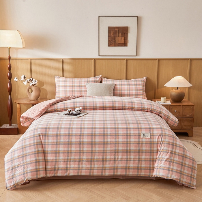 91家纺网 家纺一手货源 找家纺 猎鹿人家纺 2025新款A类水洗棉可拆洗新疆棉花冬被 简兮-粉