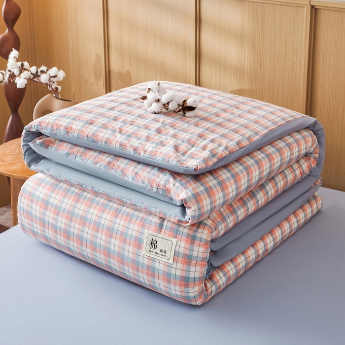 91家纺网 家纺一手货源 找家纺 猎鹿人家纺 2025新款A类水洗棉可拆洗新疆棉花冬被 贝拉粉