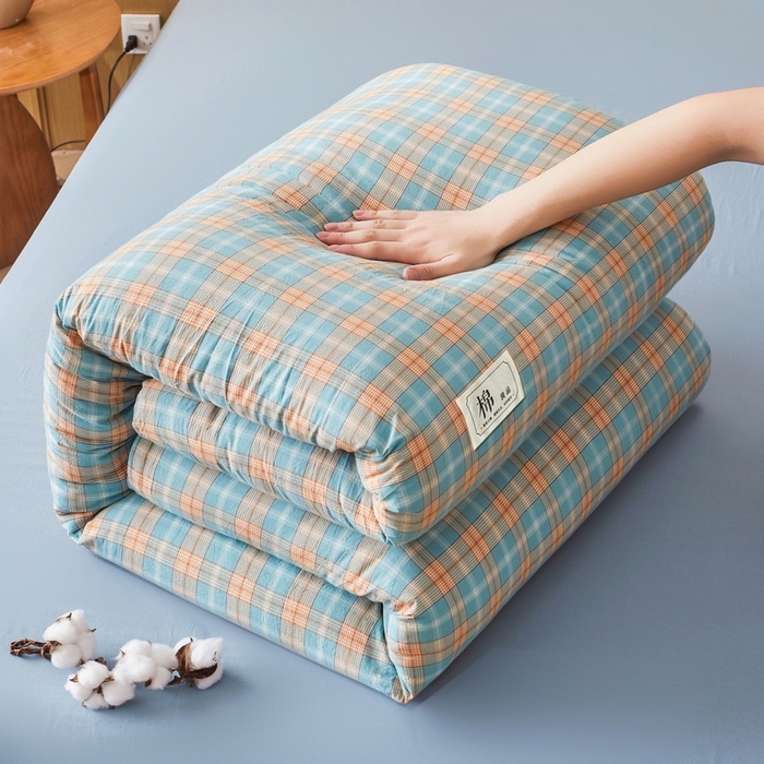 91家纺网 家纺一手货源 找家纺 猎鹿人家纺 2025新款A类水洗棉可拆洗新疆棉花冬被 贝拉绿