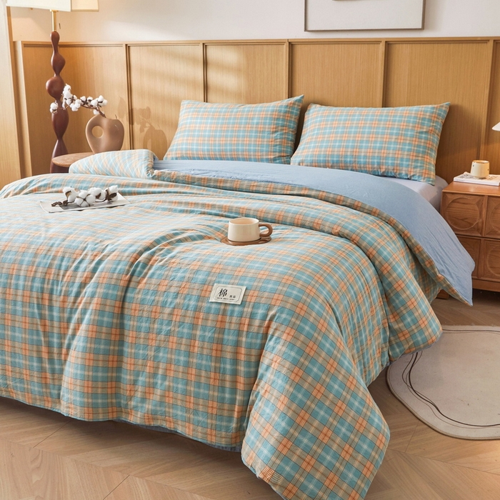 91家纺网 家纺一手货源 找家纺 猎鹿人家纺 2025新款A类水洗棉可拆洗新疆棉花冬被 贝拉绿