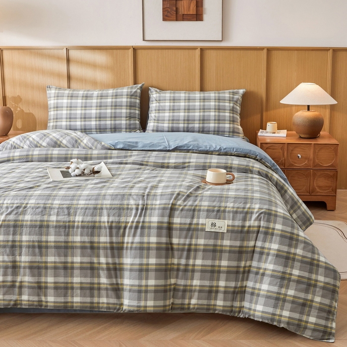 91家纺网 家纺一手货源 找家纺 猎鹿人家纺 2025新款A类水洗棉可拆洗新疆棉花冬被 简兮-灰