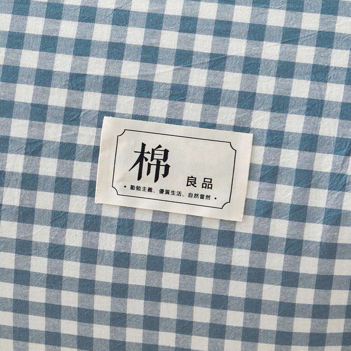 91家纺网 家纺一手货源 找家纺 猎鹿人家纺 2025新款A类水洗棉可拆洗新疆棉花冬被 蓝小格