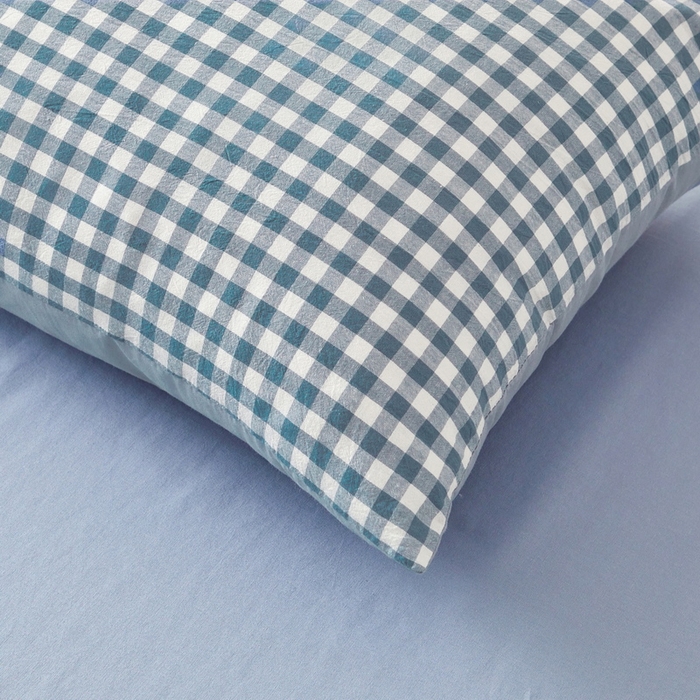 91家纺网 家纺一手货源 找家纺 猎鹿人家纺 2025新款A类水洗棉可拆洗新疆棉花冬被 蓝小格