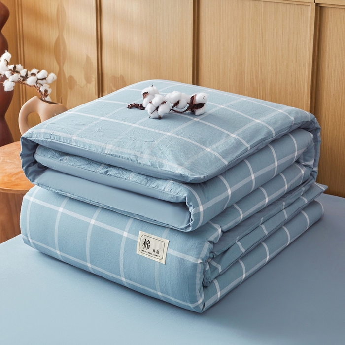 91家纺网 家纺一手货源 找家纺 猎鹿人家纺 2025新款A类水洗棉可拆洗新疆棉花冬被 马卡龙