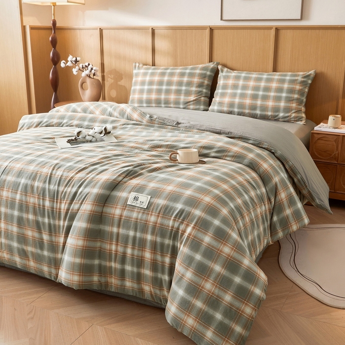 91家纺网 家纺一手货源 找家纺 猎鹿人家纺 2025新款A类水洗棉可拆洗新疆棉花冬被 诺卡橙