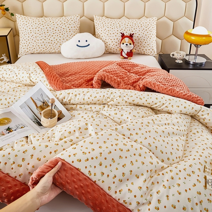 91家纺网 家纺一手货源 找家纺 （总）蔻之羽 （全年现货）2026年新款豆豆被春秋被夏被加厚冬被空调被四季绒被子