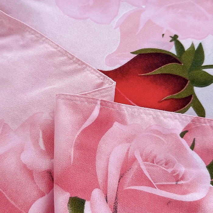 91家纺网 家纺一手货源 找家纺 亿佳人 芦荟棉被套，被罩化纤被套 玫瑰之约