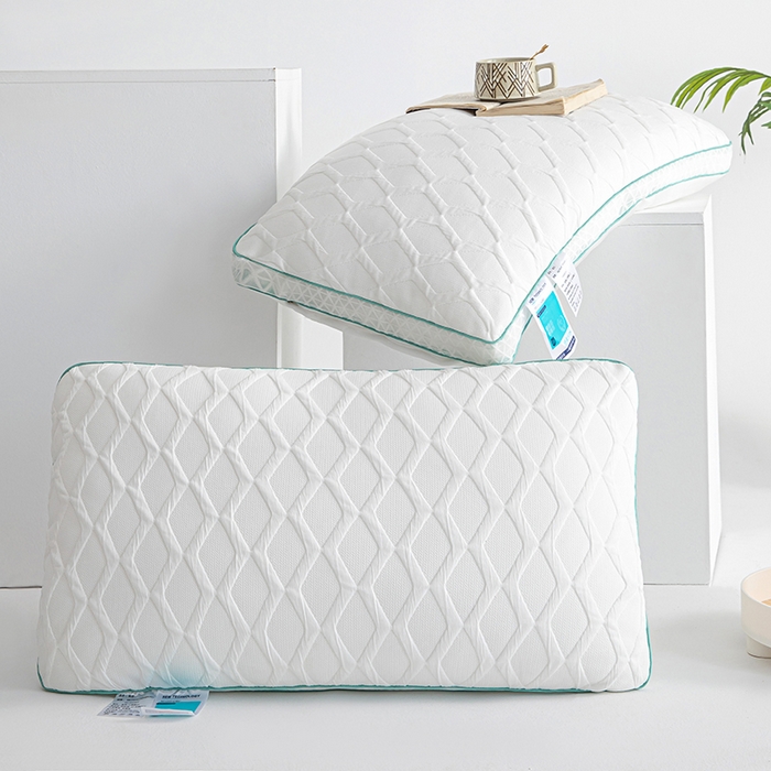 91家纺网 家纺一手货源 找家纺 （总）仁宇枕业 2025新款新品3D透气针织羽丝绒舒适枕头枕芯