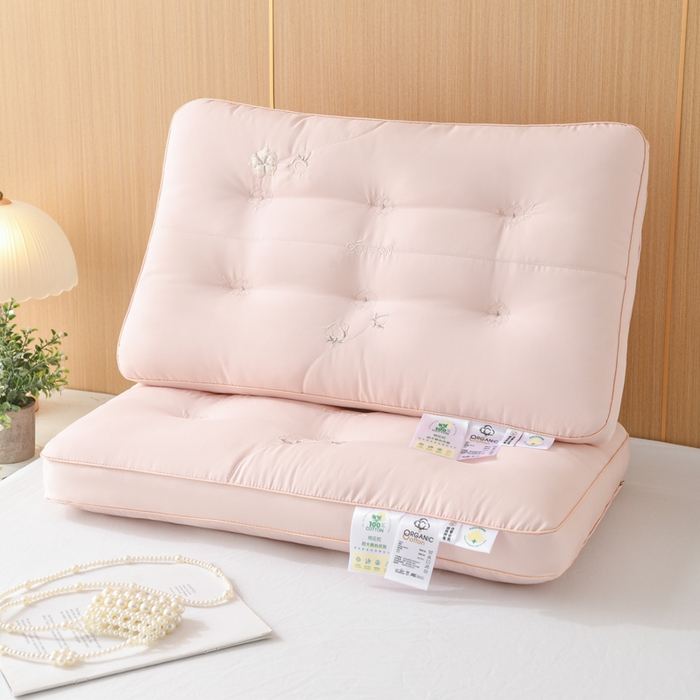 91家纺网 家纺一手货源 找家纺 （总）仁宇枕业 2025新款新品彩色棉花朵枕头枕芯