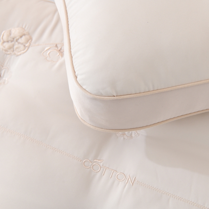 91家纺网 家纺一手货源 找家纺 仁宇枕业 2025新款新品彩色棉花朵枕头枕芯 彩色棉花朵枕-粉色