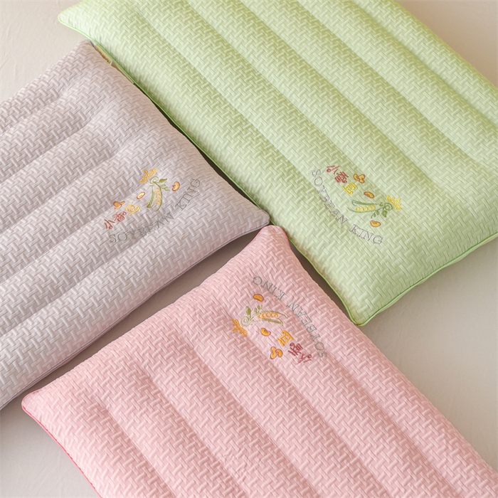 91家纺网 家纺一手货源 找家纺 （总）仁宇枕业 2025新款新品彩色针织棉低枕头枕芯