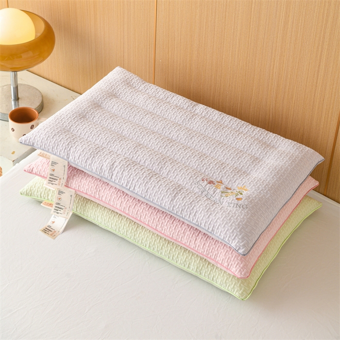 仁宇枕业 2025新款新品彩色针织棉低枕头枕芯 组合图