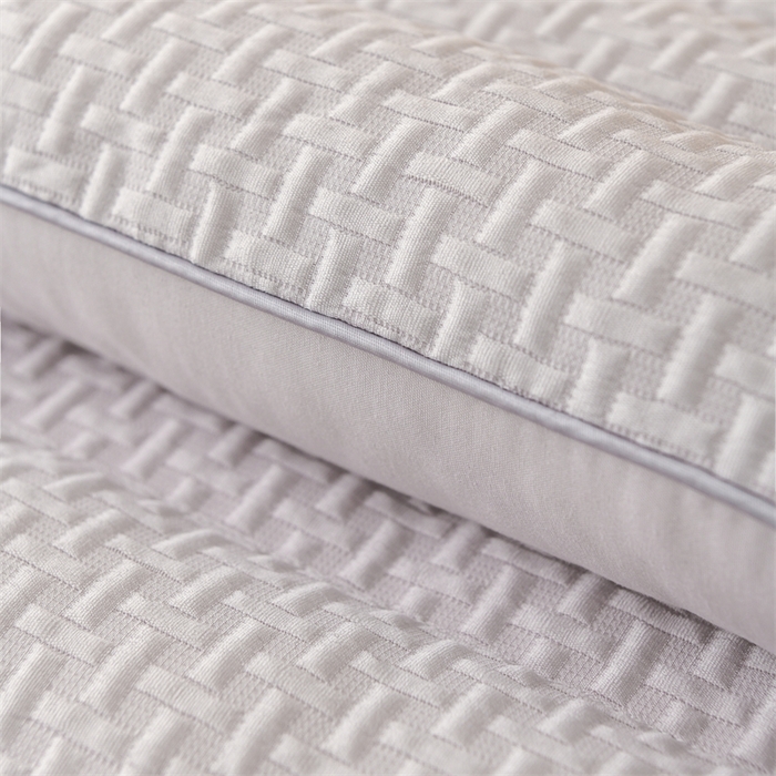 91家纺网 家纺一手货源 找家纺 仁宇枕业 2025新款新品彩色针织棉低枕头枕芯 针织棉低枕小香豆-灰色