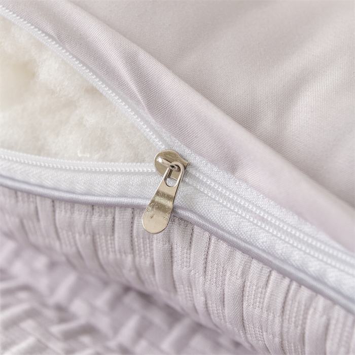 91家纺网 家纺一手货源 找家纺 仁宇枕业 2025新款新品彩色针织棉低枕头枕芯 针织棉低枕小香豆-灰色