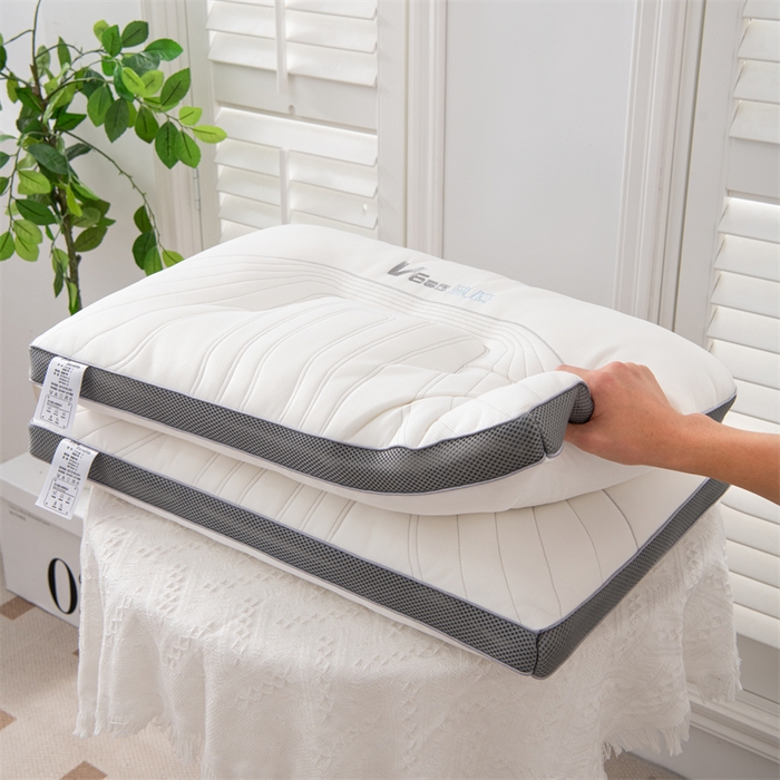 91家纺网 家纺一手货源 找家纺 仁宇枕业 2025新款新品 v6零压乳胶功能枕