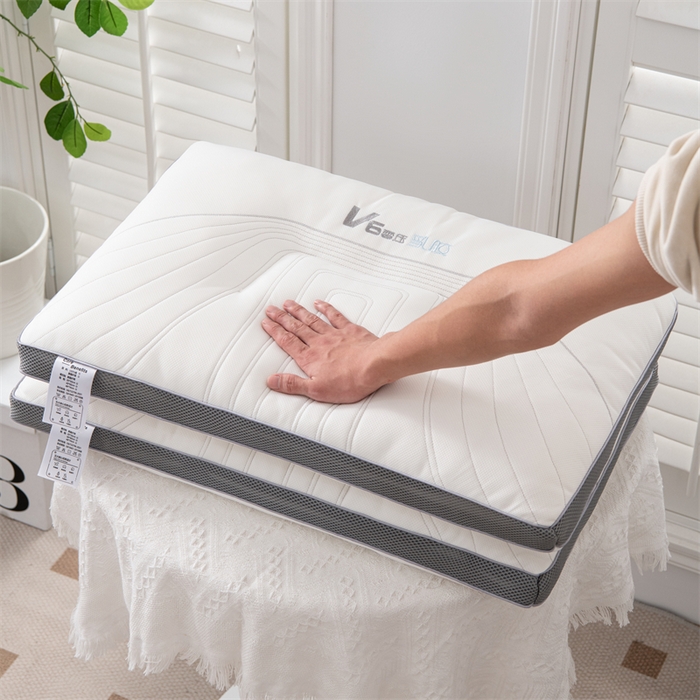 91家纺网 家纺一手货源 找家纺 仁宇枕业 2025新款新品 v6零压乳胶功能枕