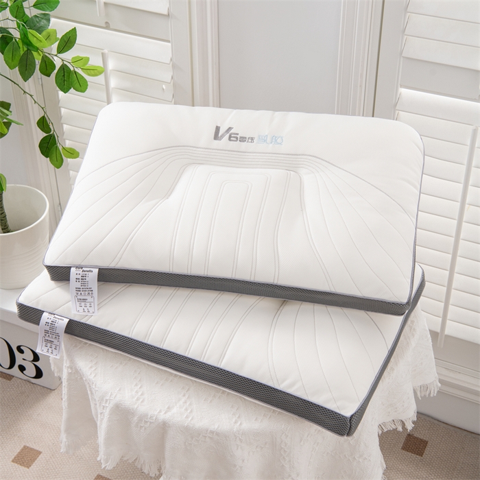 91家纺网 家纺一手货源 找家纺 仁宇枕业 2025新款新品 v6零压乳胶功能枕