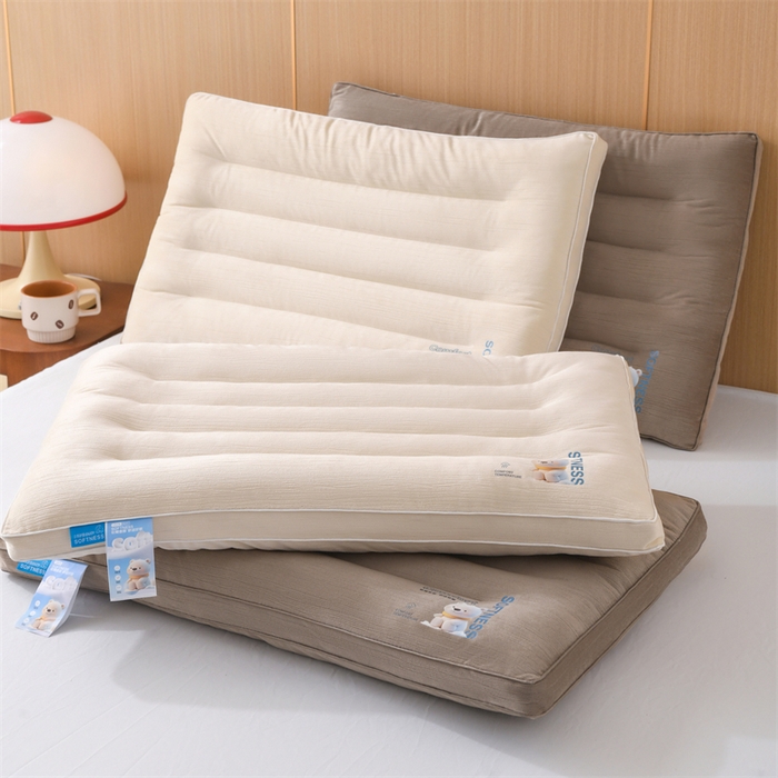 91家纺网 家纺一手货源 找家纺 （总）仁宇枕业 2025新款新品摩卡布兰奇剪花绒低枕头枕芯