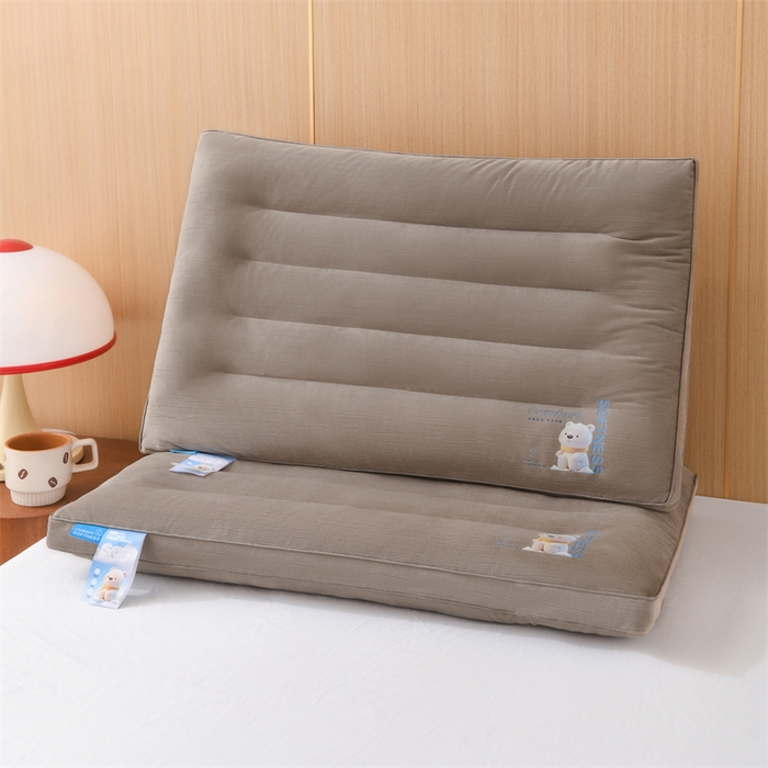 91家纺网 家纺一手货源 找家纺 （总）仁宇枕业 2025新款新品摩卡布兰奇剪花绒低枕头枕芯