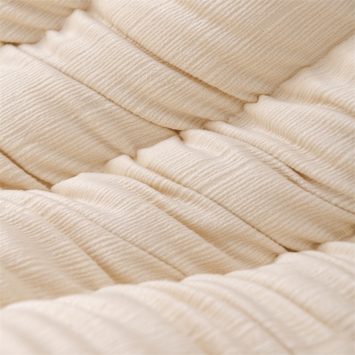 91家纺网 家纺一手货源 找家纺 仁宇枕业 2025新款新品摩卡布兰奇剪花绒低枕头枕芯 摩卡布兰奇剪花绒-打坐熊米色