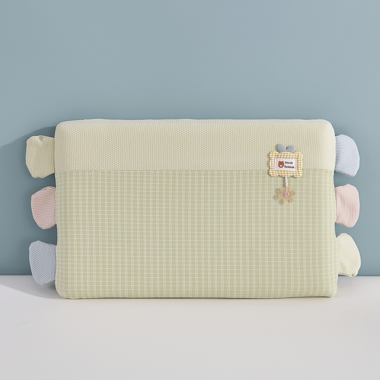 仁宇枕业 2025新款新品亲肤暖绒礼物熊儿童安抚记忆枕头枕芯 暖绒礼物熊安抚枕-黄色