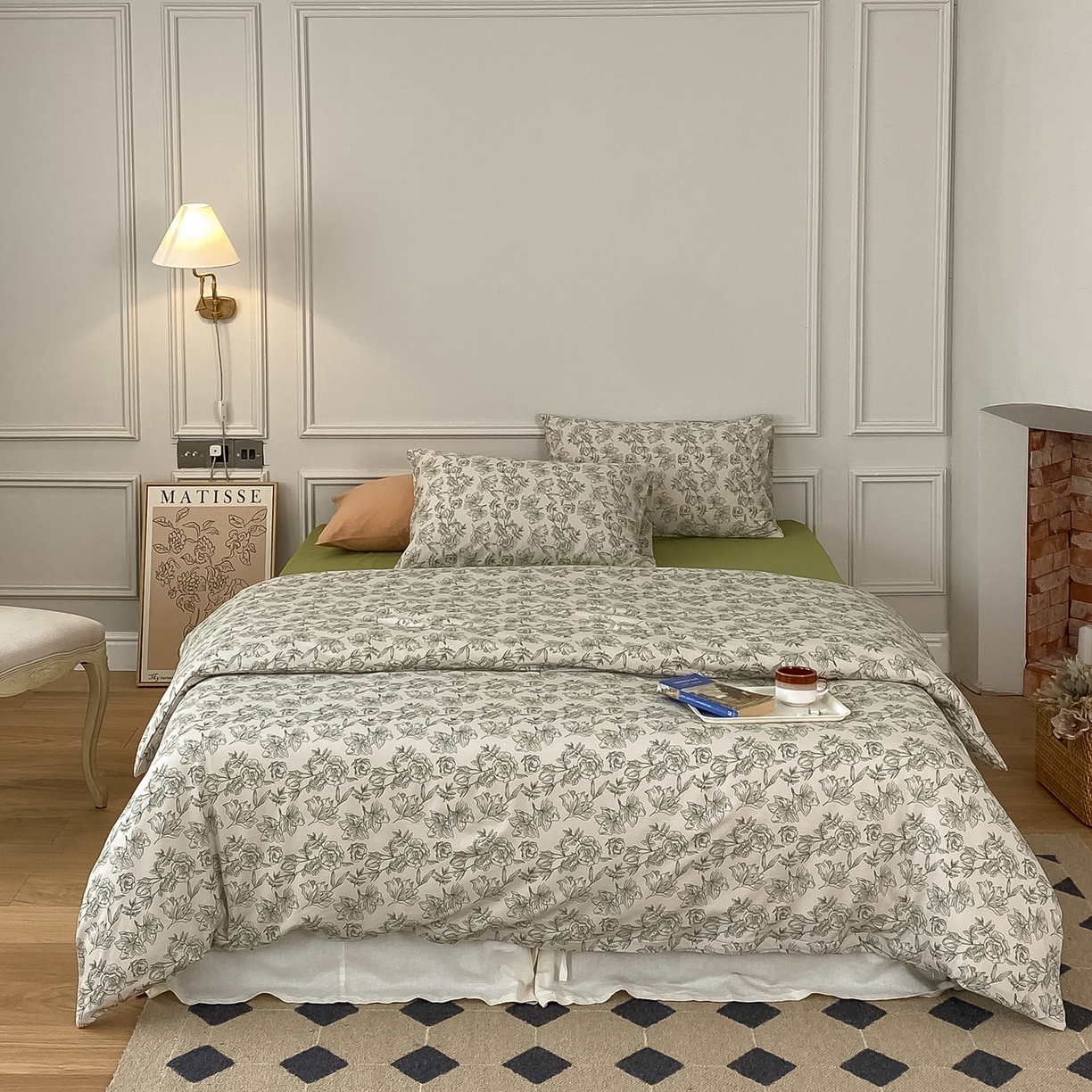 爱丽丝 2026新款全棉针织四件套 茶白