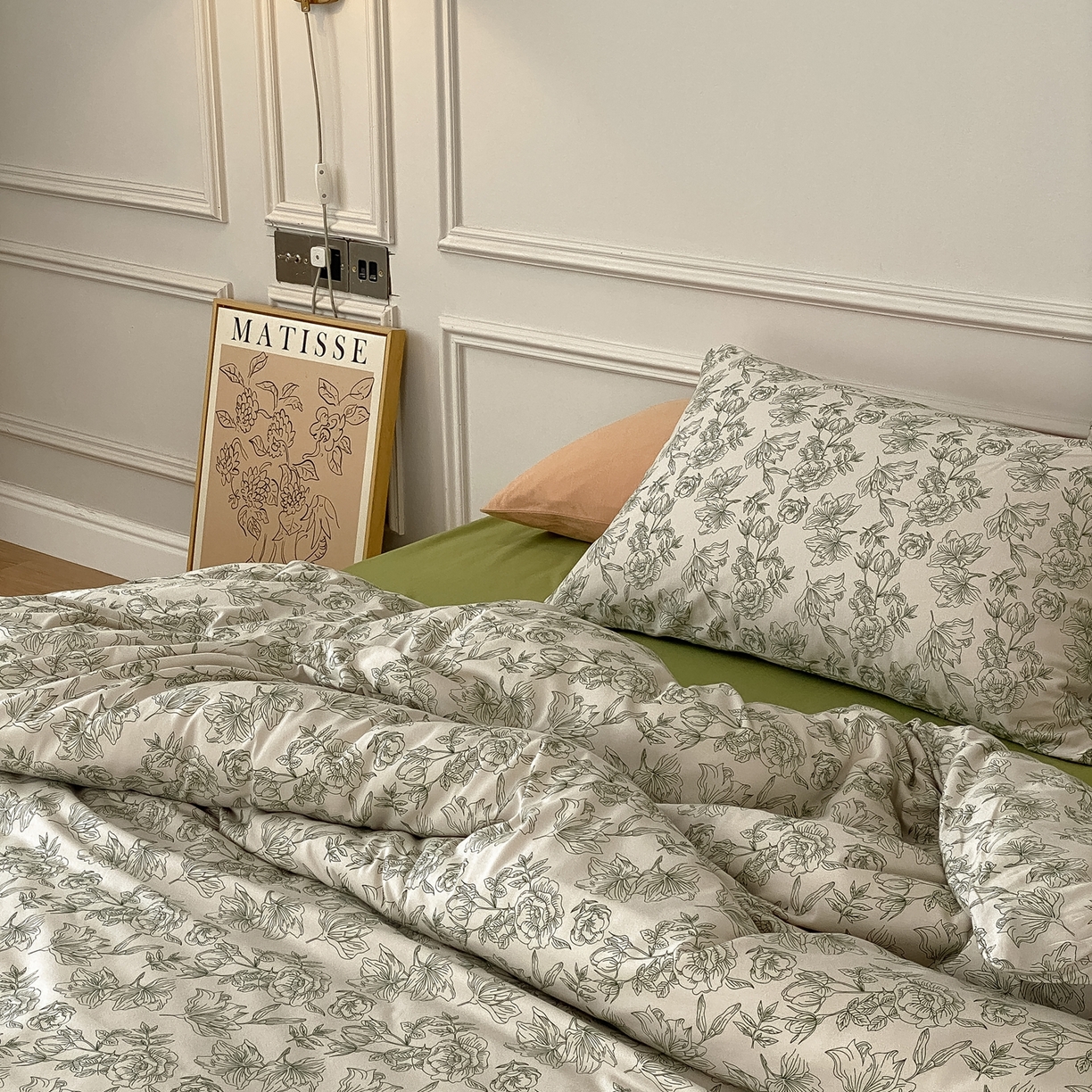 91家纺网 家纺一手货源 找家纺 爱丽丝 2026新款全棉针织四件套 茶白