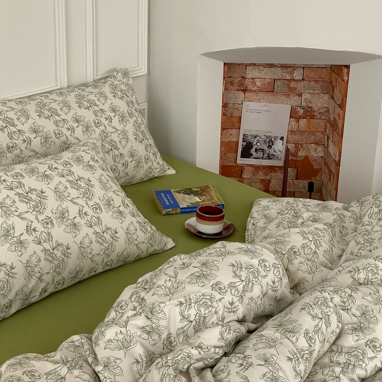 91家纺网 家纺一手货源 找家纺 爱丽丝 2026新款全棉针织四件套 茶白