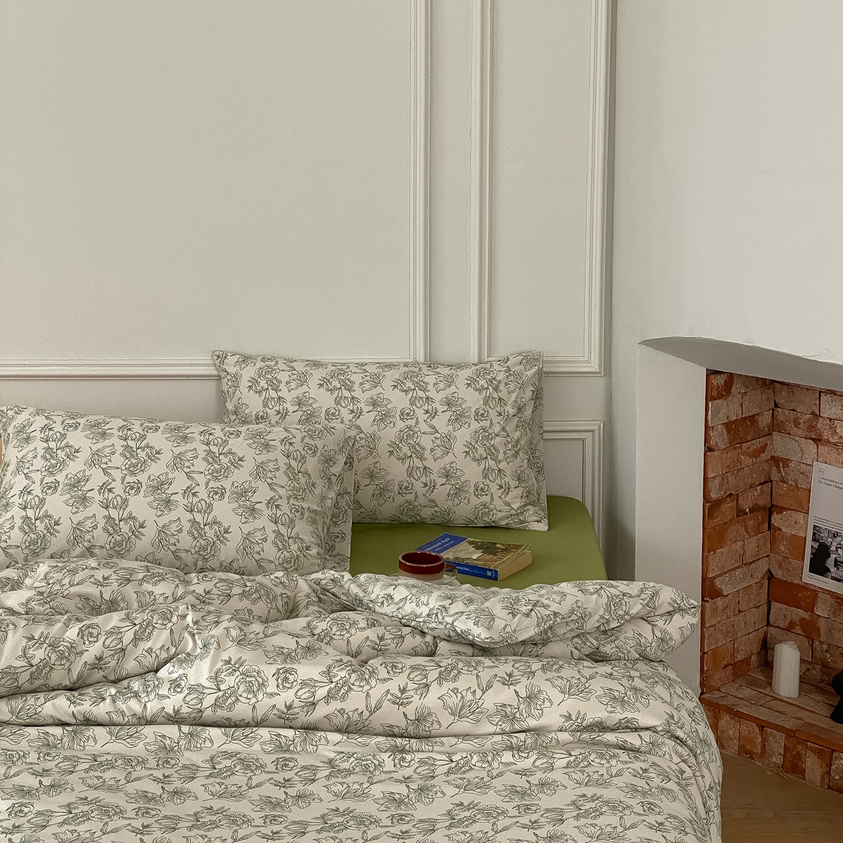 91家纺网 家纺一手货源 找家纺 爱丽丝 2026新款全棉针织四件套 茶白