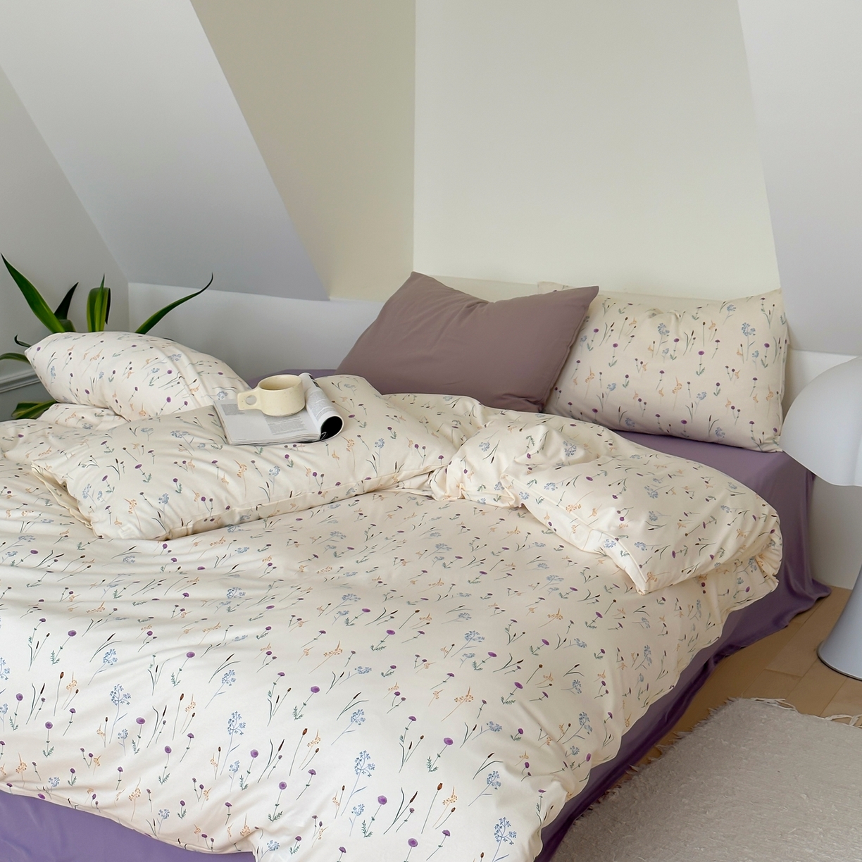 91家纺网 家纺一手货源 找家纺 爱丽丝 2026新款全棉针织四件套 莫奈花园