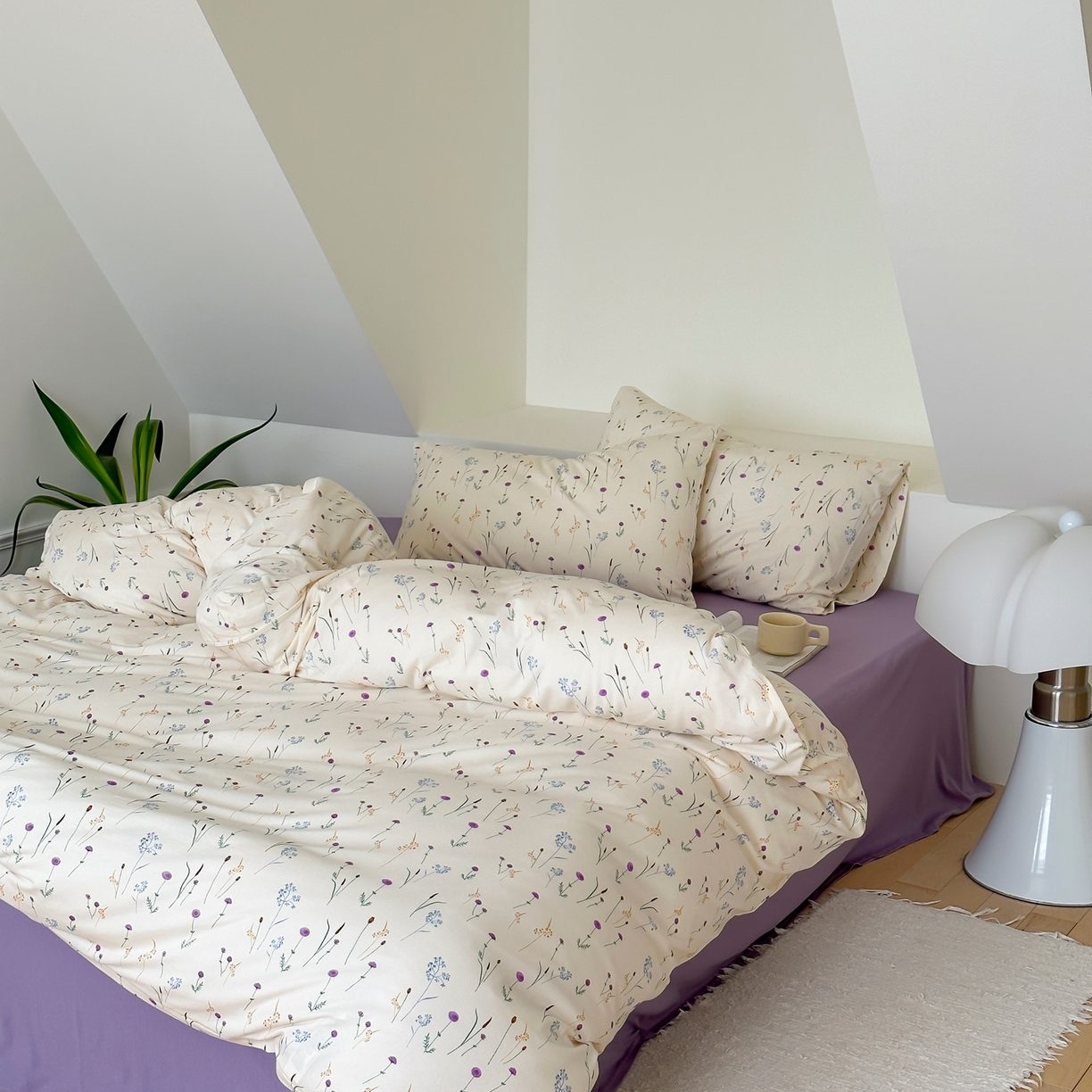 91家纺网 家纺一手货源 找家纺 爱丽丝 2026新款全棉针织四件套 莫奈花园