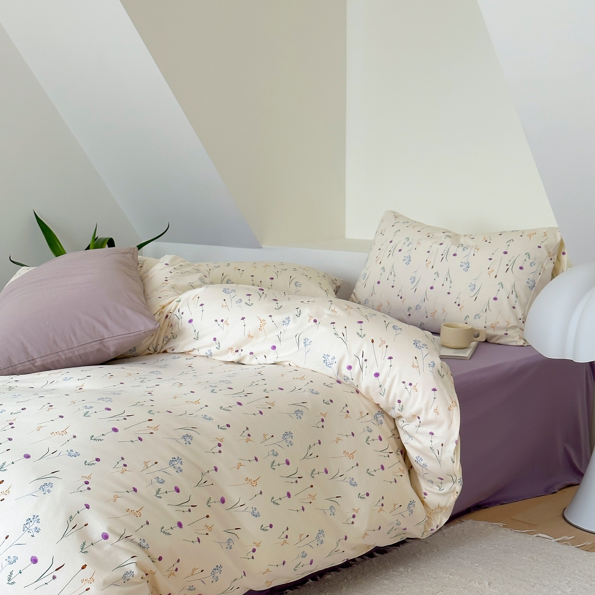 91家纺网 家纺一手货源 找家纺 爱丽丝 2026新款全棉针织四件套 莫奈花园