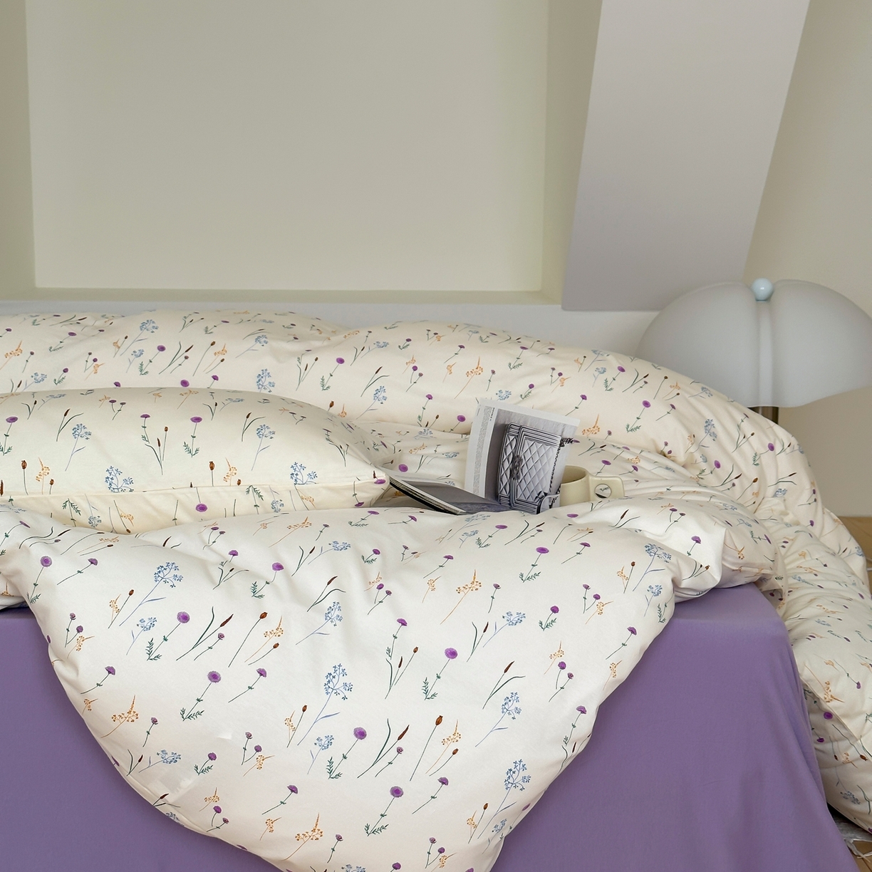 91家纺网 家纺一手货源 找家纺 爱丽丝 2026新款全棉针织四件套 莫奈花园